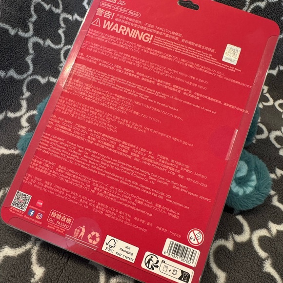 POP MART CRYBABY CRYING FOR LOVE Series Love You Cherry Much Plush Figure NEW - Picture 4 of 4